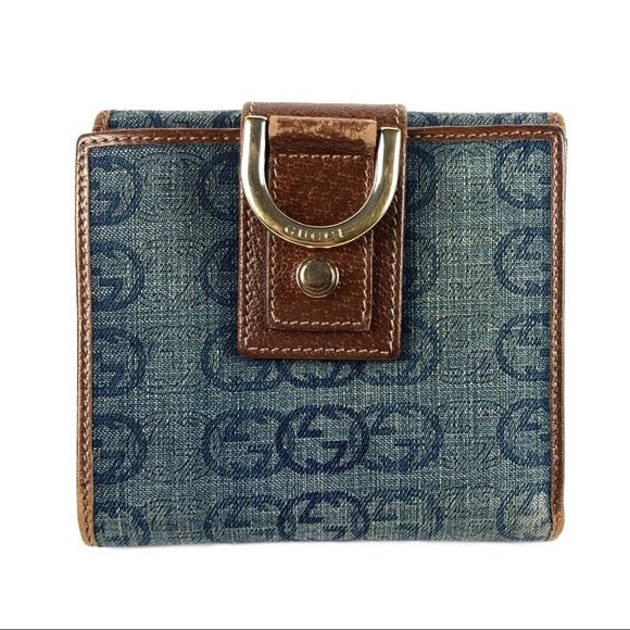 gucci denim wallet